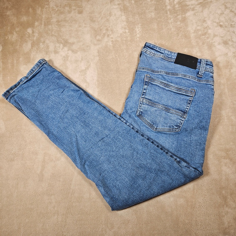 Kenneth Cole New York Slim Fit Denim Jeans Mens 36x32 Blue KU9P14LHRNM2